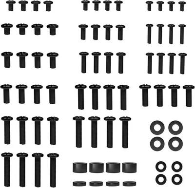 BONTEC Universal TV Mounting Hardware Screw Kit, M4, M5, M6, M8, Black