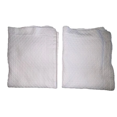 Pottery Barn Diamond Matelasse Organic Cotton Standard Pillow Shams Set of 2 - Image 1 of 4