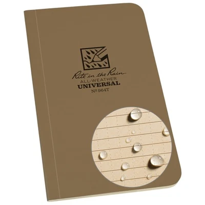 Tan Pocket Blank Book 6 x 3.5 Field Flex 120 Pages Durable Reference Material - Image 1 of 4