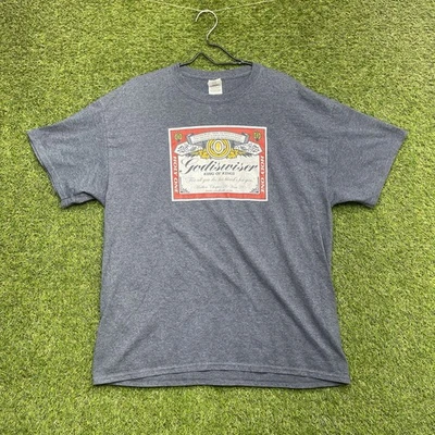 Camisa God Is Wiser Godiswiser para mujer XL Budweiser religiosa parodia cerveza Jesús Foto 1 de 4