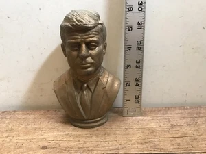 John F. Kennedy President JFK Cast Metal Head Sculpture Bust 5 3/4" tall - Picture 1 of 8