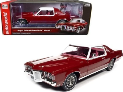 Auto World 1:18 1969 Pontiac Royal Bobcat Grand Prix Model J Red AMM1273 Diecast - Image 1 of 4