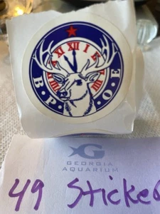 B.P.O.E. 1.5” Inch Stickers - Benevolent and Protective Order of Elks - 49 Ct. - Picture 1 of 2