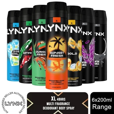 Lynx XL 48-Hour High Definition Fragrance Body Spray Deodorant, 6 Pack, 200ml - Image 1 of 4