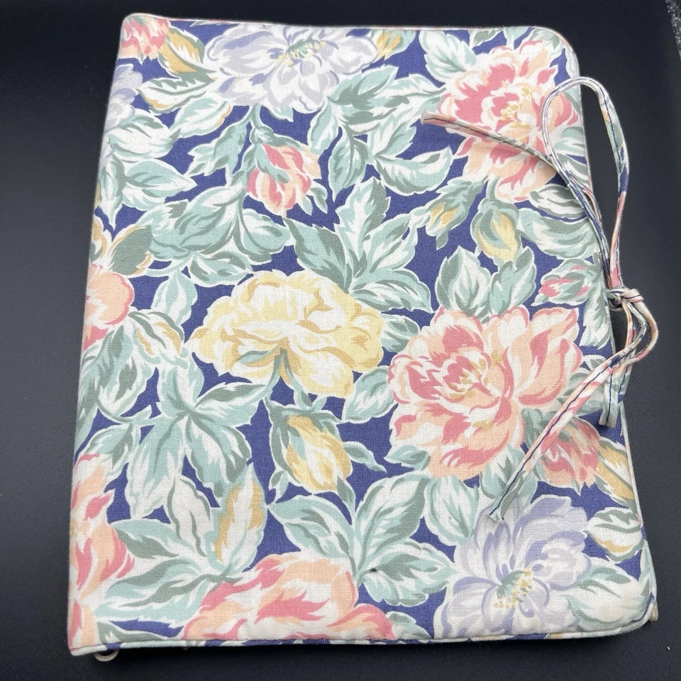 Bolsa de Maquillaje Floral Pastel Años 80 Diane Von Furstenberg Almacenamiento Viaje Diseñadora De Colección Foto 1 de 4