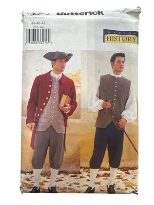 Butterick 3072 Historical Costume Pattern 44, 46, 48 Coat Vest Shirt Pant Hat - Image 1 of 4