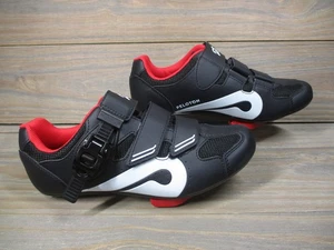 Scarpe da ciclismo Peloton donna 39 nere rosse clip SPD tacchetti indoor bici spin scarpa - Foto 1 di 13