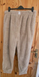 PANTALÓN POLAR PRIMARK ICE AGE RAYADO MARRÓN CLARO 14-16 NUEVO SIN ETIQUETA - Imagen 1 de 2