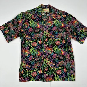 Paradise on a Hanger Men's Hawaiian Shirt Fish Tropical Made USA VTG XL XLarge - Picture 1 of 4