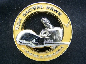 RQ4 Global Hawk Aeronautical Systems Center WPAFB Challenge Coin - Picture 1 of 2