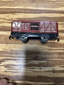 Marx 59 Union Pacific Stock Car Sliding Door Brown Metal VTG 1950s - Picture 1 of 13