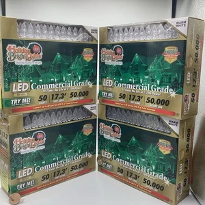 Holiday Bright Lights Warm White LED 50 lights 17.3'  Commercial Grade (4 Pack) - Picture 1 of 3