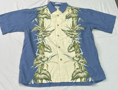 Camisa Bamboo Cay Estilo Cubano Para Hombres Grande Azul Floral Bowling Isla Hawaiana Usada en Excelente Condición Foto 1 de 4