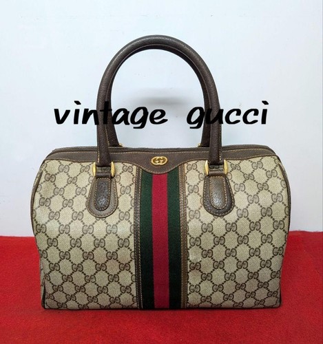 Borsa Gucci Vintage Linea Sherry Mini Boston Fuori Produzione Rara Dal Giappone Usata.