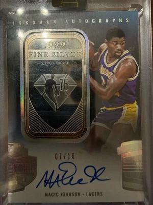 2022 Panini Eminence Magic Johnson Logoman Fine Silver Auto #LA-MJO 7/10 - Image 1 of 4