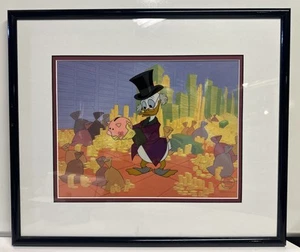 Scrooge McDuck Money in the Bank SeriCel COA Walt Disney In Frame 1998 - Picture 1 of 11