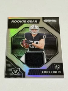 Parche de equipo de novato Panini Prizm Brock Bowers RC 2024 HOLO #RG-BBS Raiders - Imagen 1 de 2