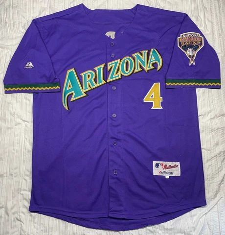 DIAMONDBACK JERSEY #4 KETEL MARTE SIZE L-XL PURPLE ARIZONA STITCHED MENS Cover