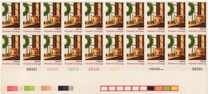 Scott #1843 Christmas Wreath & Toys Plate Block of 20 Stamps - MNH - Picture 1 of 2