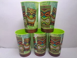 Lot of 5 Creative Converting Party Cups (22 Oz) - Tiki Time (Unused) #327305 - Picture 1 of 7