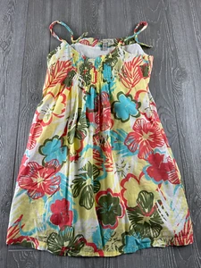American Rag Cie Dress Size Large Yellow Floral Short Womens Summer dress - Picture 1 of 9