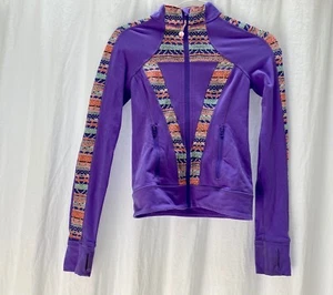 Ivivva Lululemon Girls Perfect your Practice Zip Up Jacket, Purple Size 10 - Picture 1 of 5
