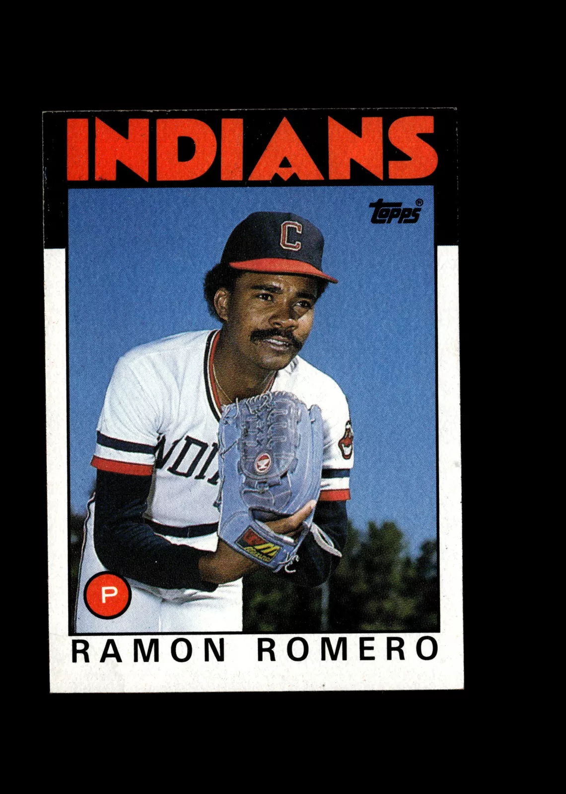 Ramon Romero RC - 1986 Topps Baseball #208 - Cleveland Indians + FAST FREE Ship