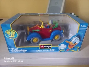 Burago Disney Donald's 313 car Auto di Paperino 1/18 NEW 2601 - Foto 1 di 5