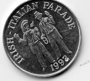 Mardi Gras Doubloon Pete Fountain Half/Fast Walking Club 1992 Aluminum - Imagen 1 de 2
