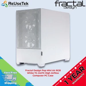 Fractal Design Pop Mini Air RGB White TG mATX High Airflow Computer PC Case - Picture 1 of 24