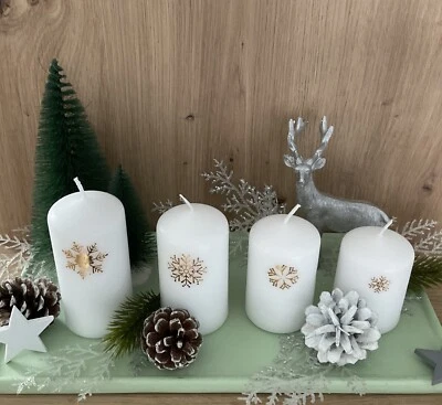 Deko Tisch Tablett Advent Adventsgesteck Adventskranz Dekoriert Unikat - Bild 1 von 4