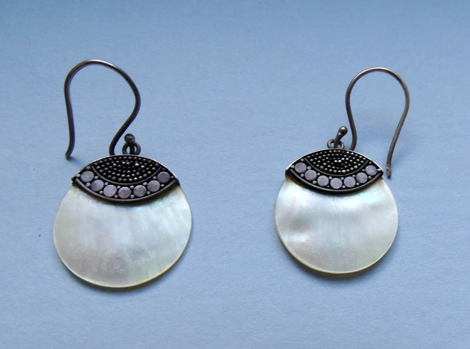 Elegante Ohrhänger mit Perlmutt aus Silber 925 - Bild 1 von 1