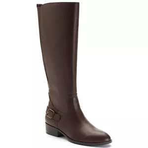 CHAPS GALYN WOMEN'S BROWN ROUND TOE KNEE HIGH BOOTS SIZES 7.5 & 8 NEW! - Picture 1 of 3