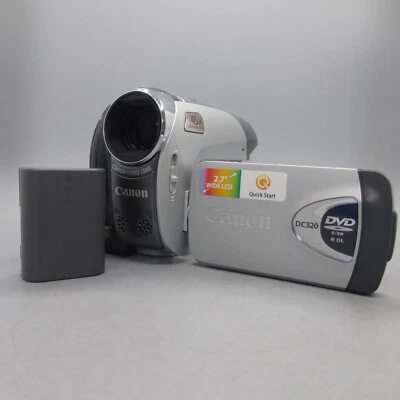Canon DC320 Handheld DVD-RW Camcorder Silver Tested - Image 1 of 4