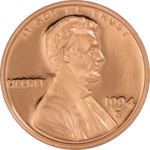 1994 S Lincoln Memorial Cent Choice Proof Penny 1c Coin Collectible Cover