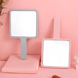 Square Mirror with Handle Beauty Make Up Use Accessories Hand Mirror Vanity❀ - Picture 1 of 23