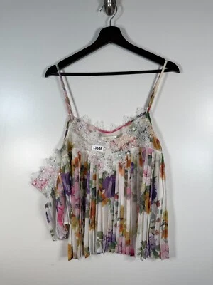 BNWT Yumi Kim Women Floral Pleated Floral Astoria Tank Top Calypso Rose Sz M - Image 1 of 4