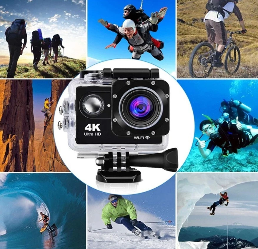 TELECAMERA GO PRO 4K SPORT WIFI ACTION ULTRA HD 16MP VIDEOCAMERA SUBACQUEA 170° - Immagine 1 di 4