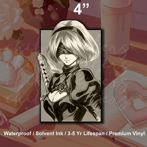 Nier Automata 2b or not 2b Gamer Videogame Weeb Sticker Peeker Vinyl Waterproof - Picture 1 of 2