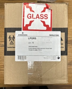 APPLETON EMERSON LPGR5 GLASS REFRACTOR/DOME HEAT RESISTANT **NEW-IN BOX** - Picture 1 of 6