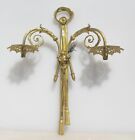 Vintage Brass Wall Light Sconce Old Rococo Old Light Antique Face Head Drapes