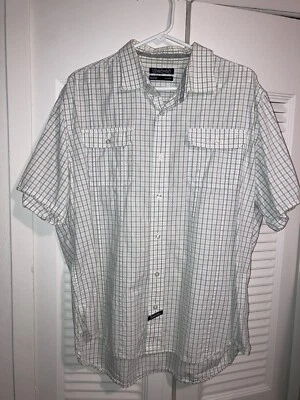 Ecko Ultd Button Down Shirt Mens 2XL Olive Green Checked Gingham - Image 1 of 4