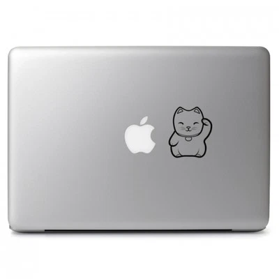 Lucky cat cute kitty meow Vinyl Decal Sticker for Macbook Laptop Car Window SUV - Image 1 of 2