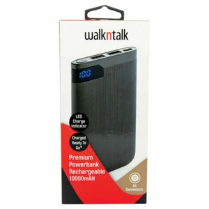 Compact 10000mAh Power Bank, Dual Port with USBC Charging with LED Window : NEW - Picture 1 of 1