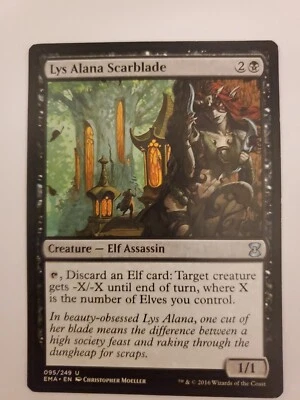 MTG Magic The Gathering Card Lys Alana Scarblade Creature Elf Assassin Black - Image 1 of 2