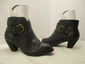 Botines Corso Como de cuero negro con cremallera para mujer talla 8,5 estilo BR01 - Imagen 1 de 10