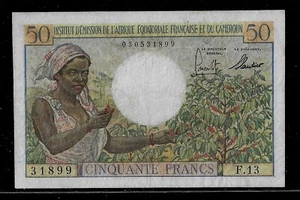 French Equatorial Africa | 1957 | 50 Francs | P31 | XF - Picture 1 of 2