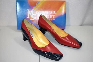 Maggie Sweet Shoes Heels Navy & Red Size 9 W  - Picture 1 of 8