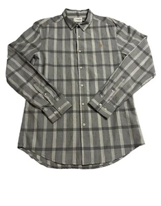 Farah Dylan Long Sleeve Slim Fit Oxford Shirt True Navy Men's Size Large - NWT - Picture 1 of 12