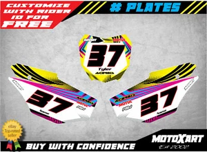 Placas de numeración personalizadas para pegatinas Honda CRF 125 2019-2020 ESTILO NEÓN - Imagen 1 de 2